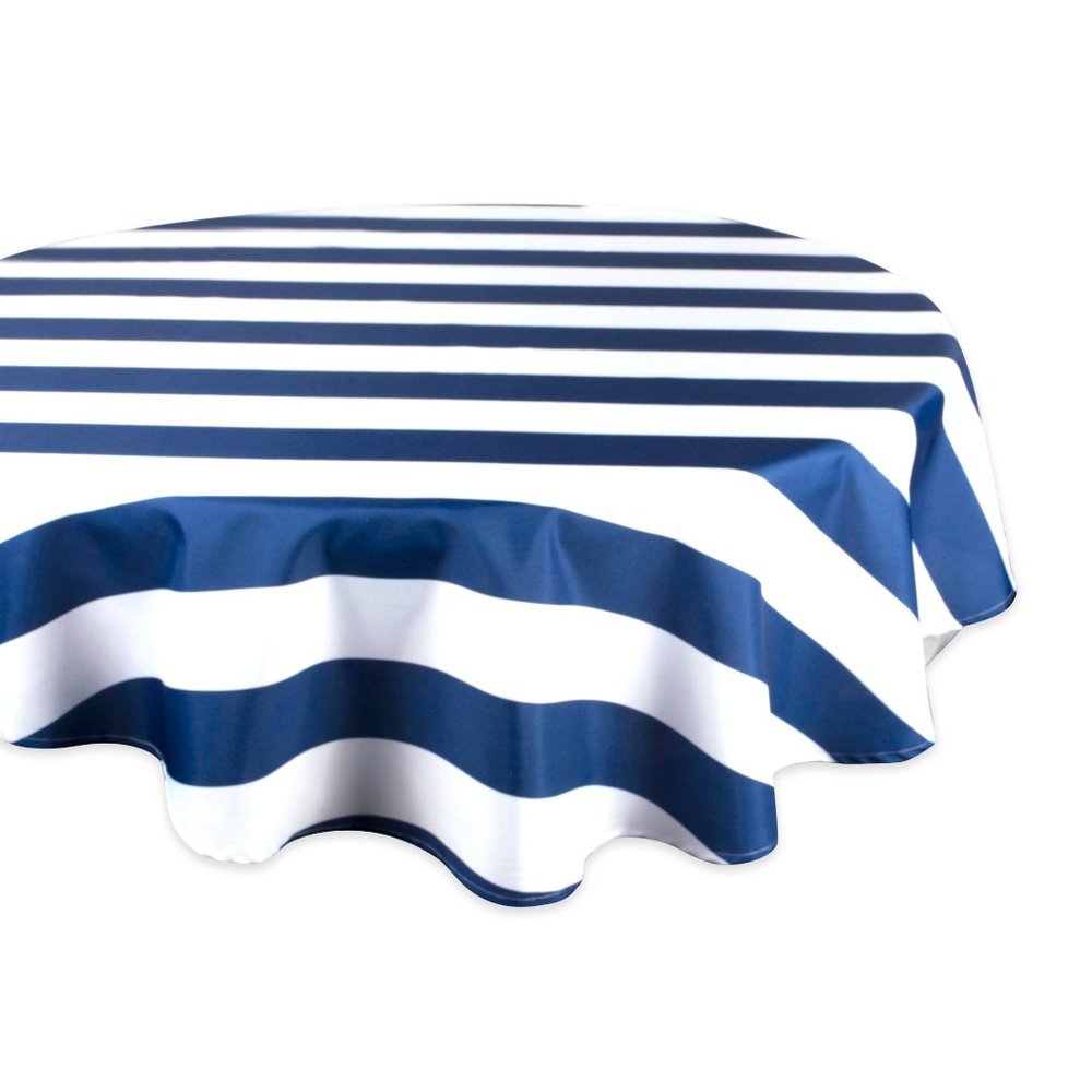 Cabana Stripe Outdoor Tablecloth 60" Round